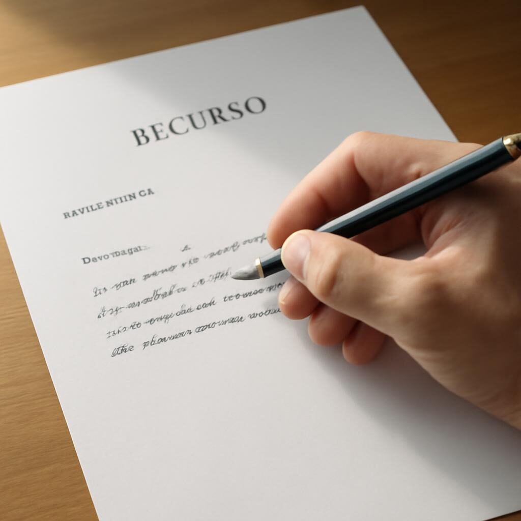 Personne rédigeant un recours administratif, lettre officielle