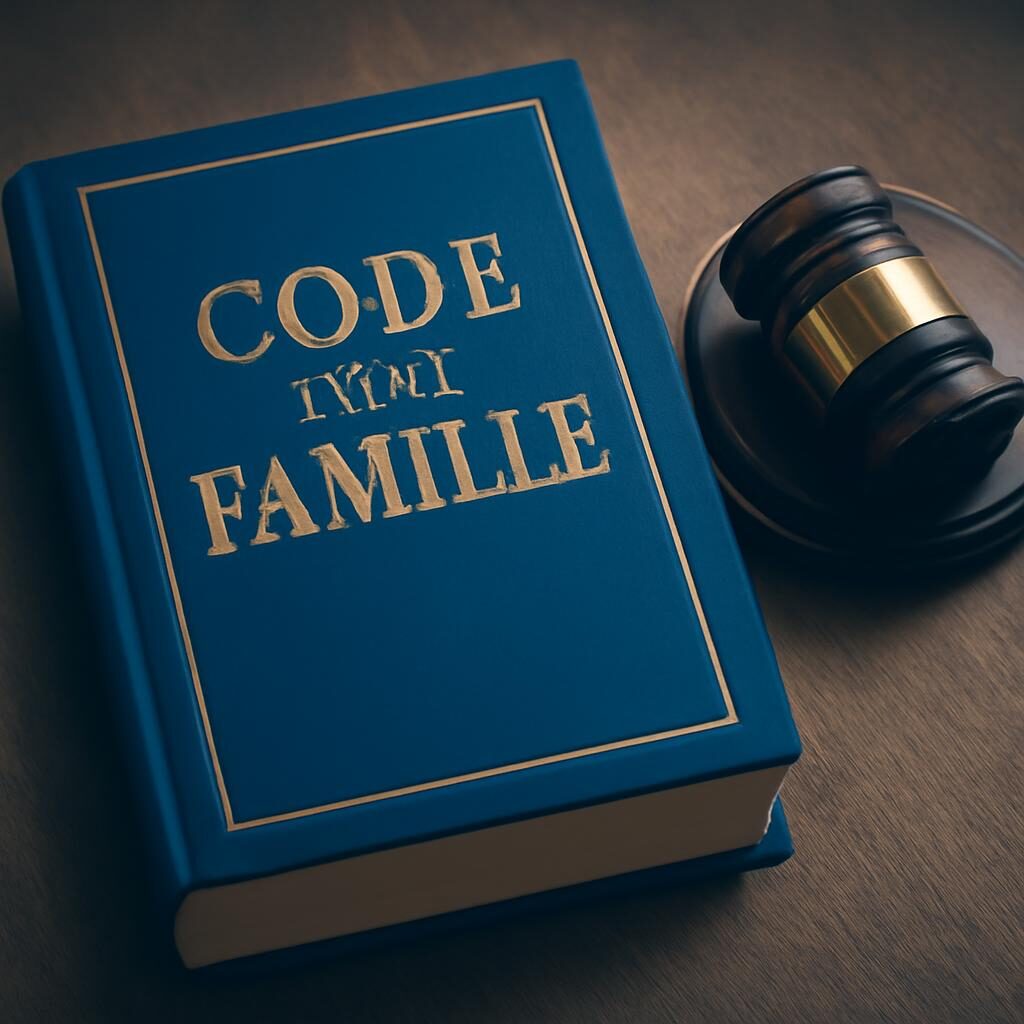 Code de droit de la famille et marteau de justice