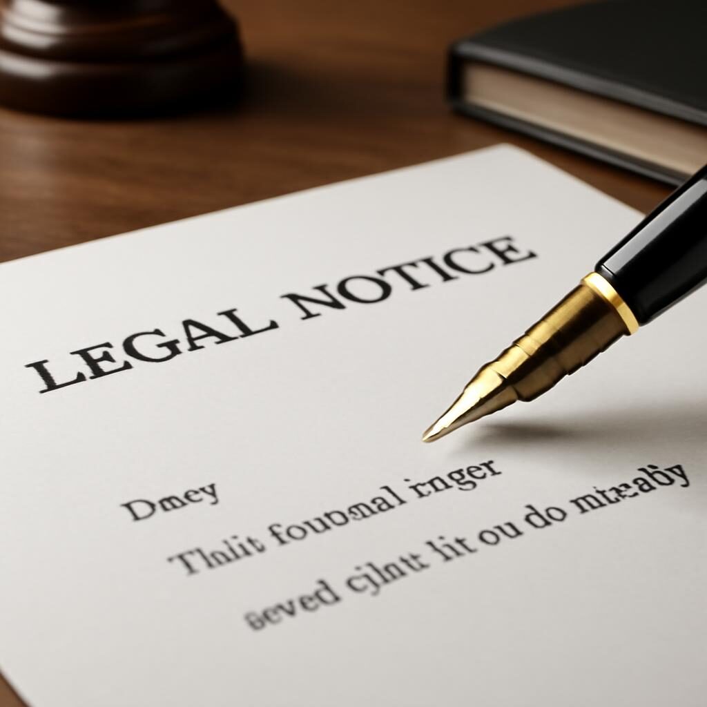 Main écrivant une lettre juridique formelle avec un stylo à plume
