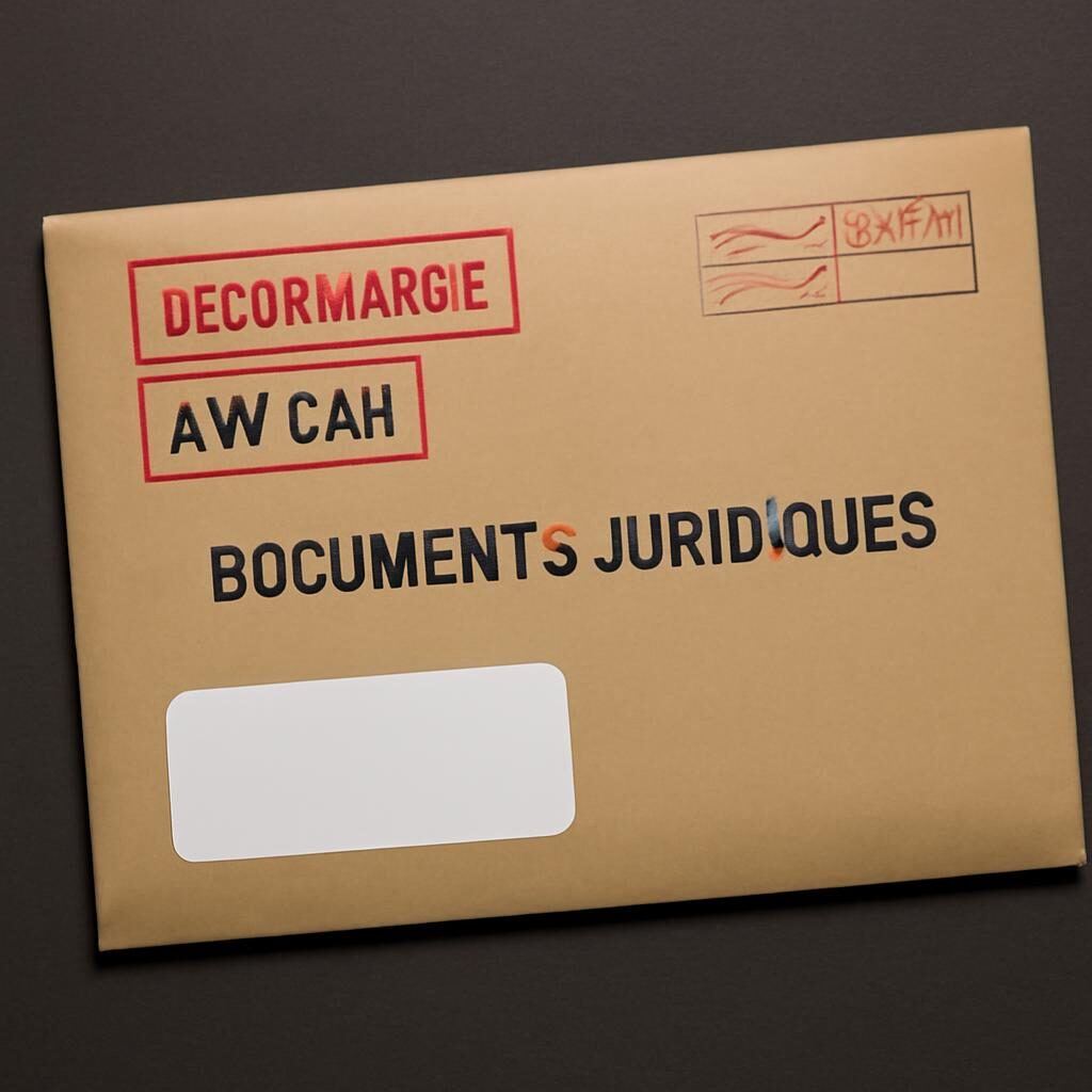 Enveloppe de courrier recommandé avec accusé de réception
