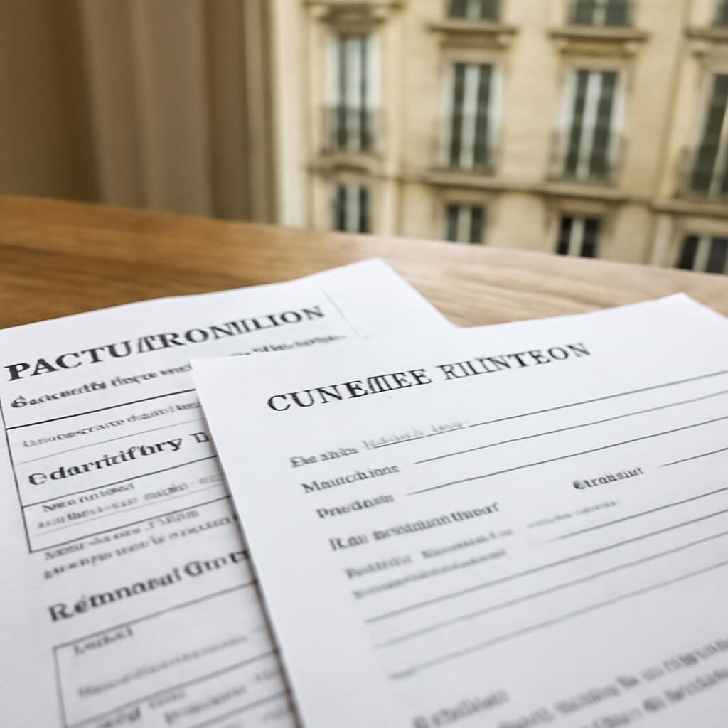 Factures de charges et documents locatifs sur une table