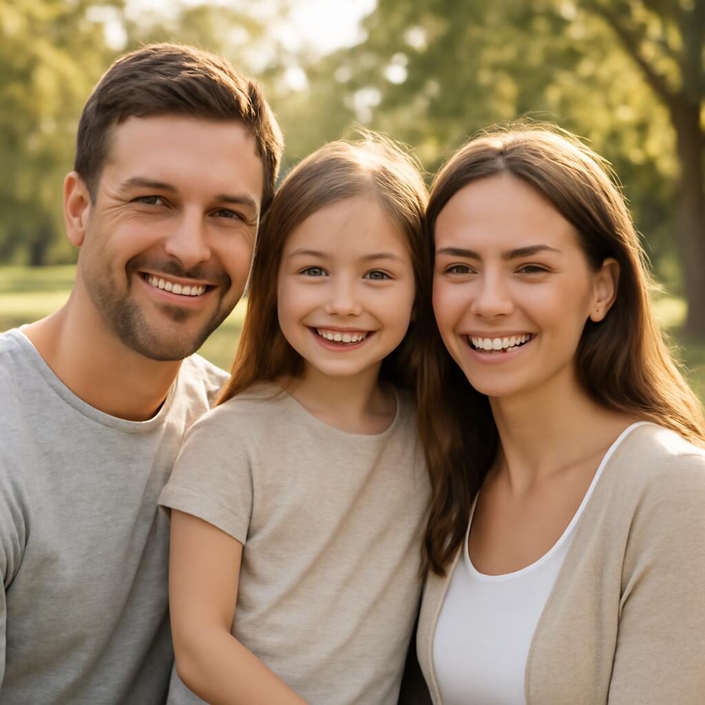 Garde des enfants : famille co-parentale dans un parc