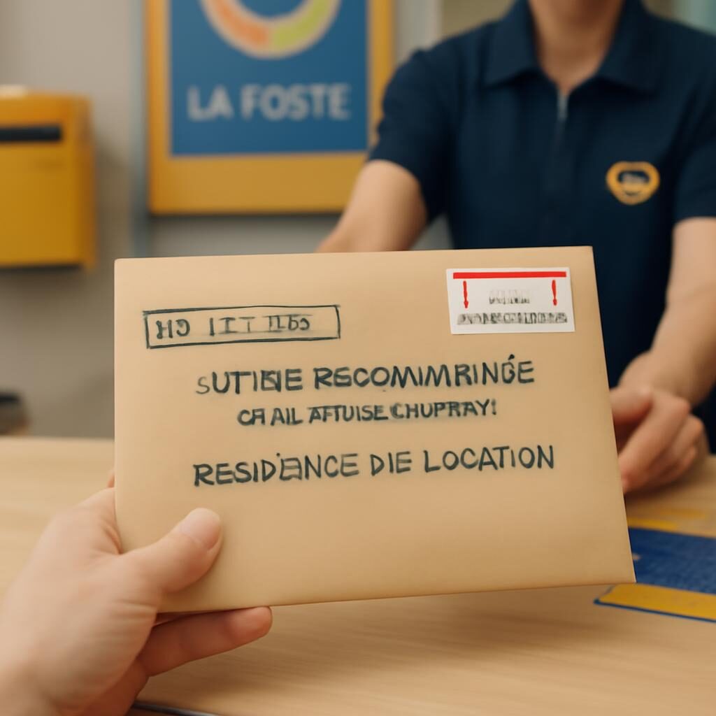 Dépôt d'un courrier recommandé de résiliation de bail à La Poste