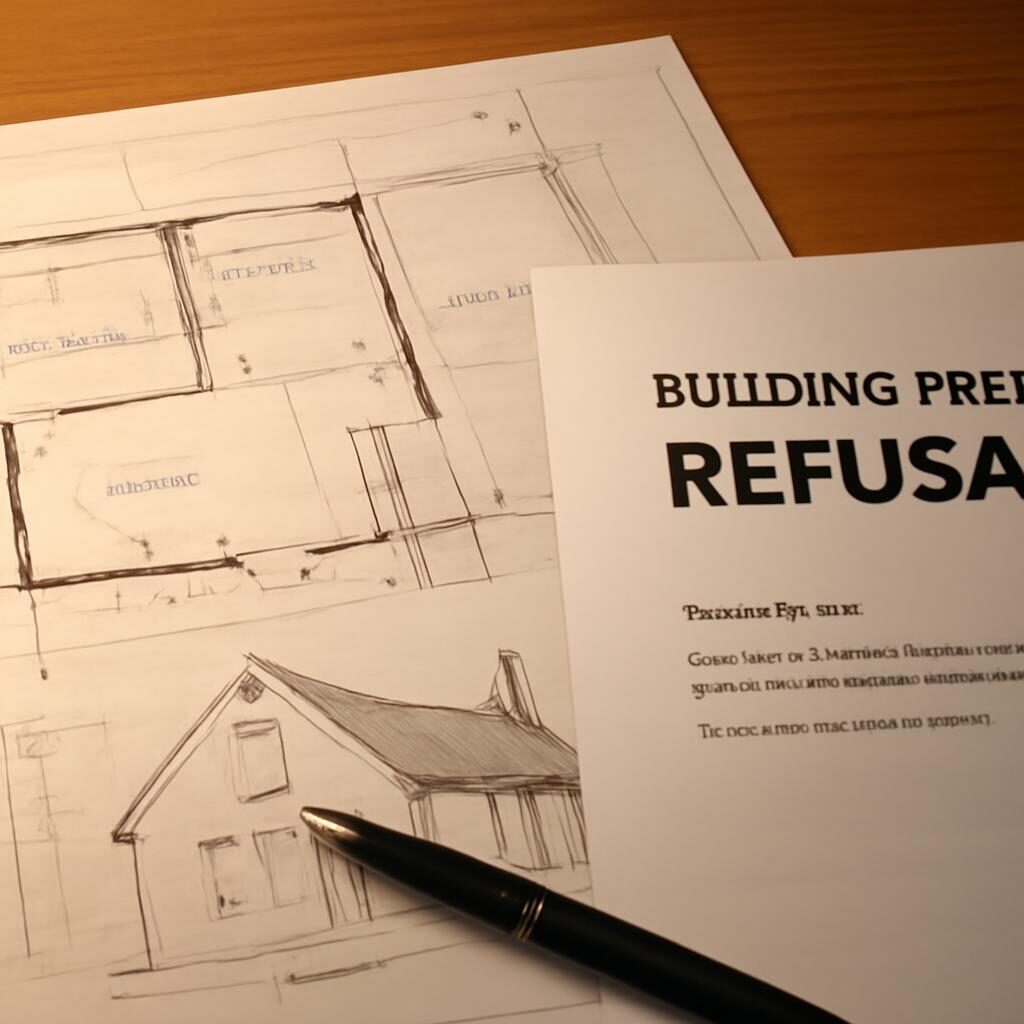 Plans architecte et lettre de refus de permis de construire