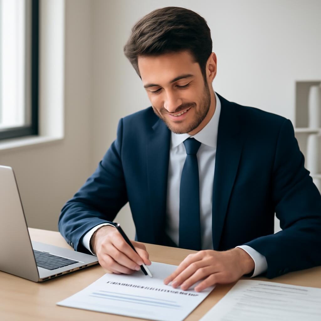 Entrepreneur signant les statuts de création d'une SASU