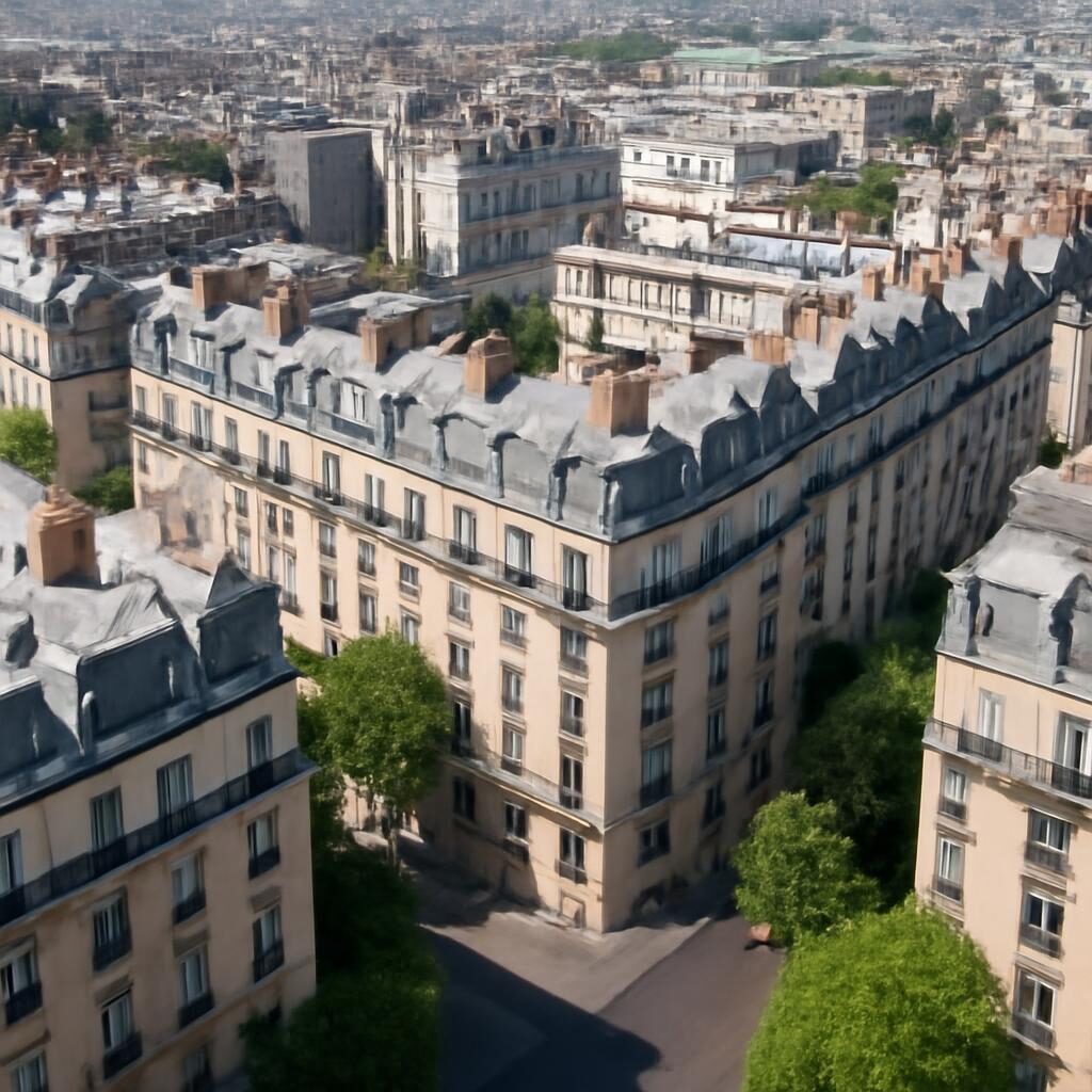 Immeubles locatifs représentant le patrimoine immobilier d'une SCI familiale